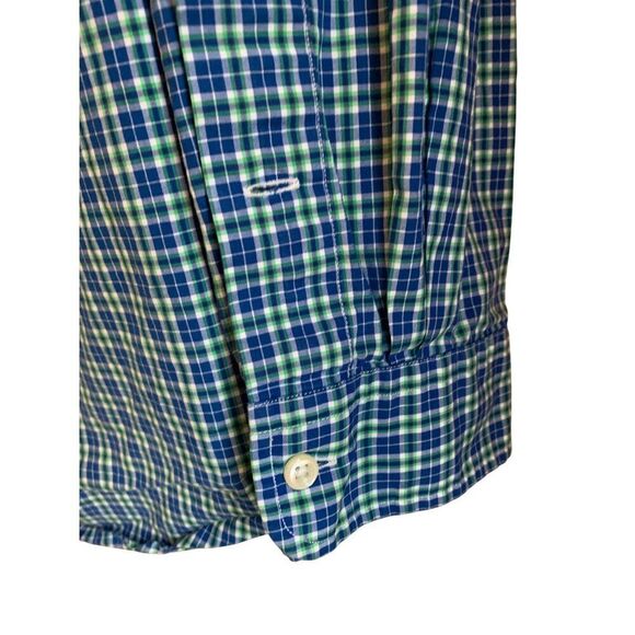 Ralph Lauren Mens Classic Fit Blue & Green Plaid Button-Down Shirt XXL - Picture 9 of 10